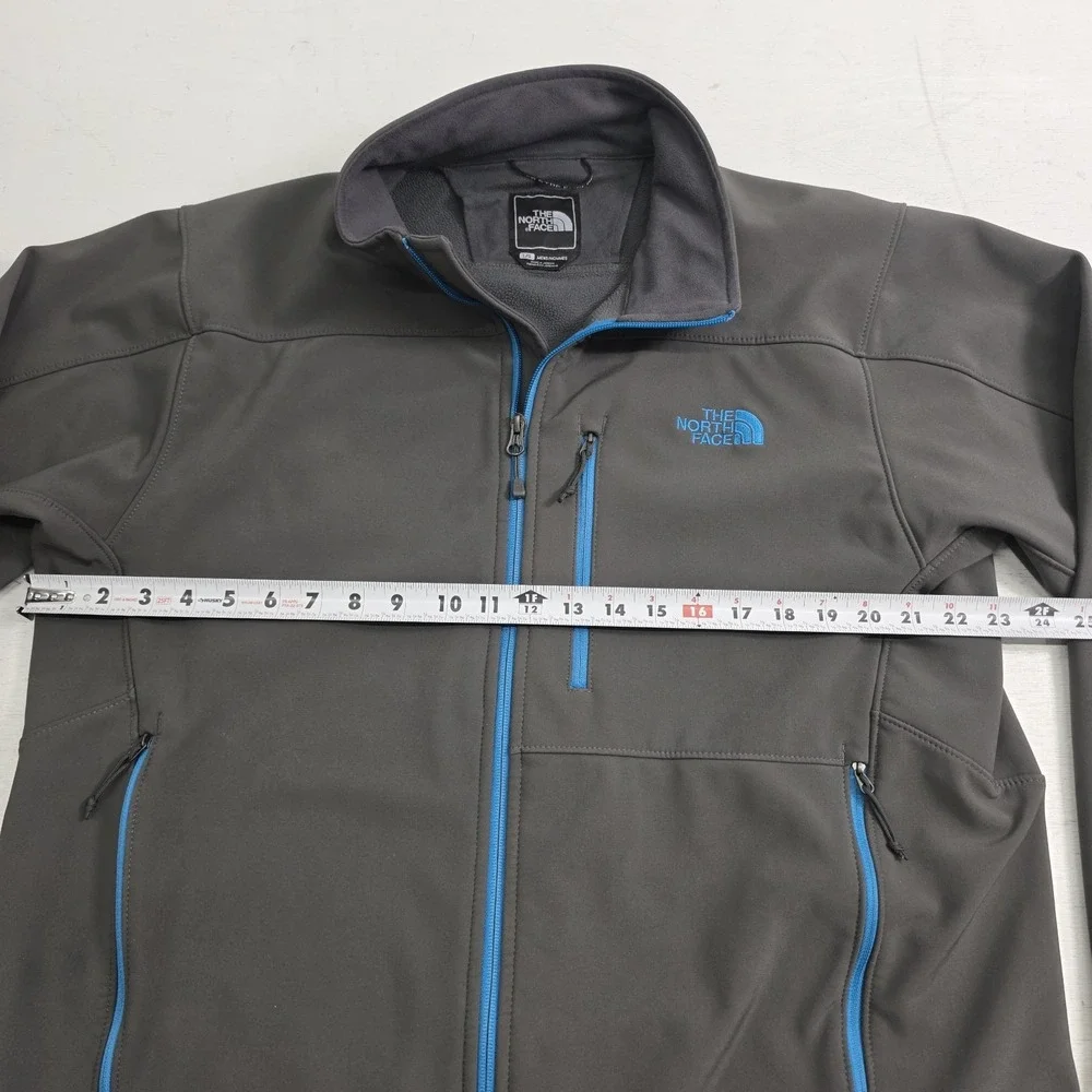 The North Face‎ Gray Workwear Outdoor Fleece Lined Soft Shell Gray Jacket Mens L